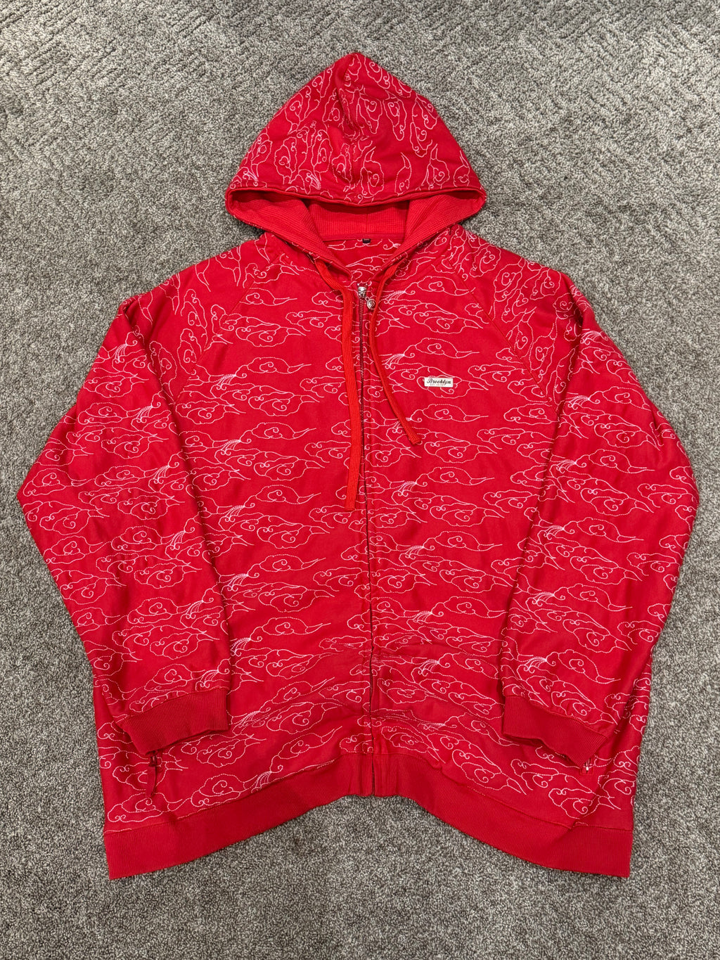 JP Red Cloud Zip Up Hoodie