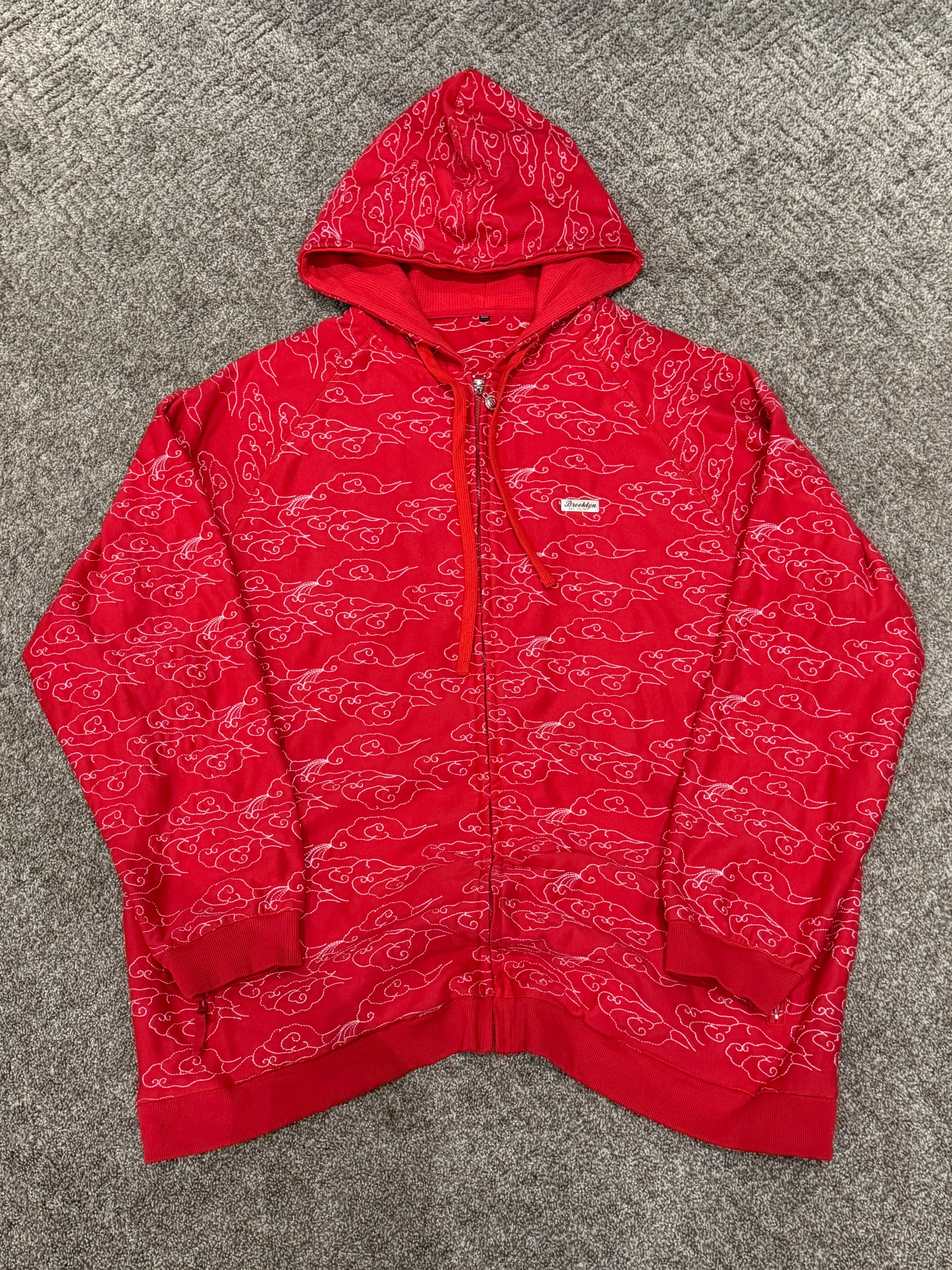 JP Red Cloud Zip Up Hoodie