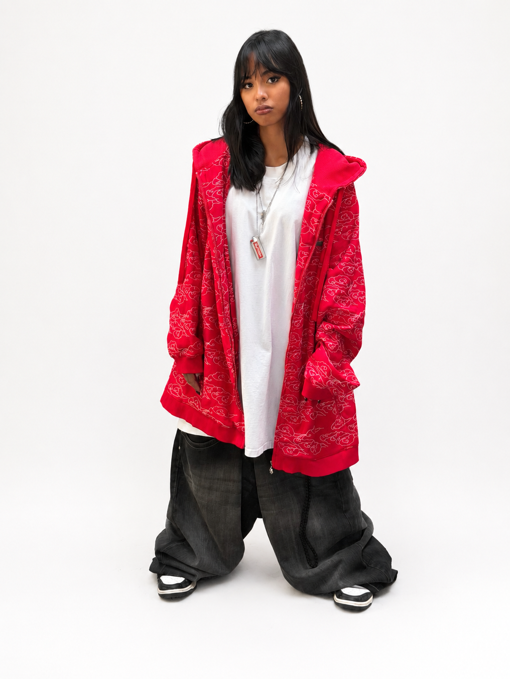 JP Red Cloud Zip Up Hoodie