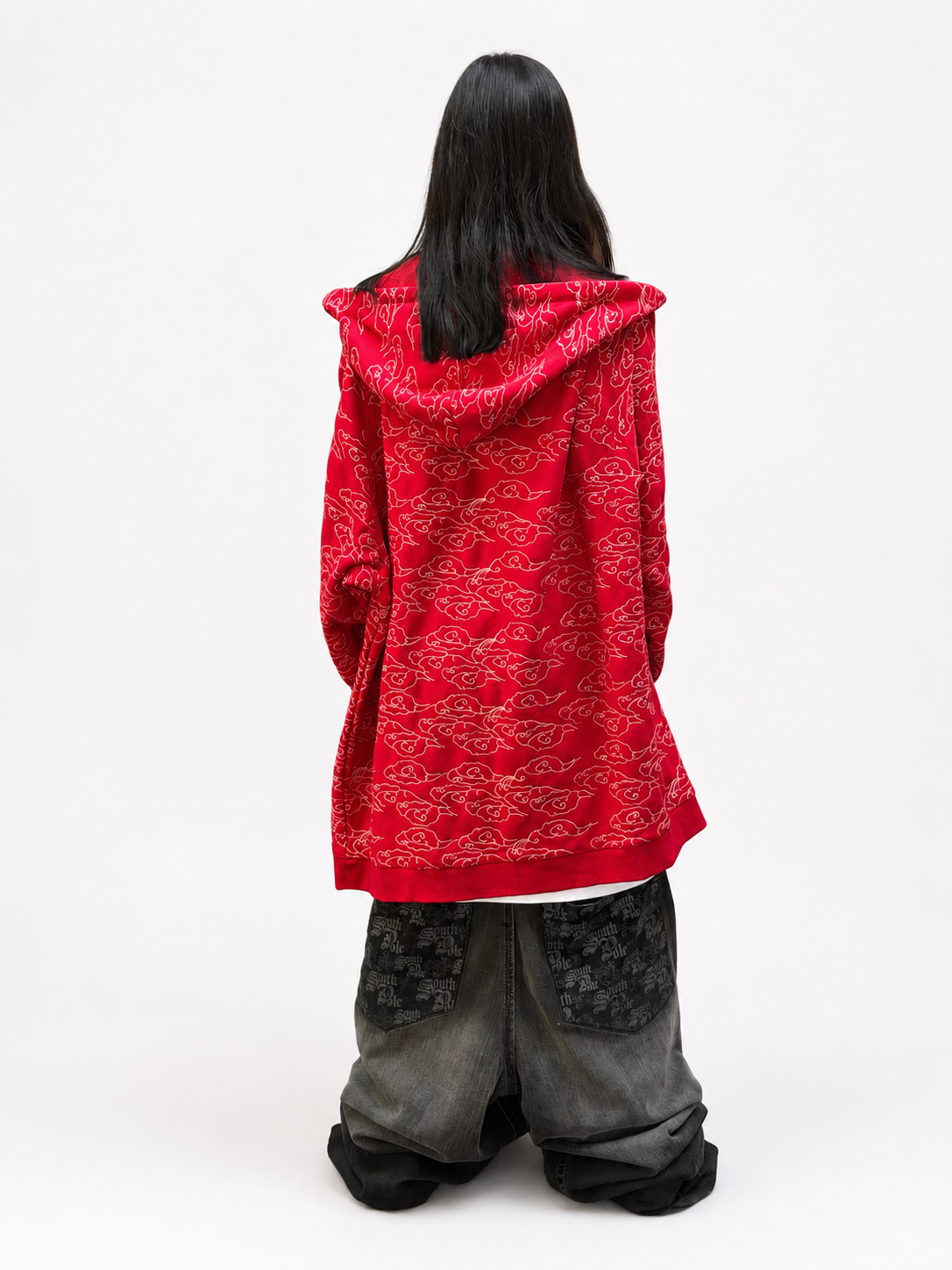 JP Red Cloud Zip Up Hoodie