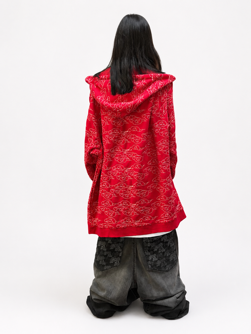 JP Red Cloud Zip Up Hoodie